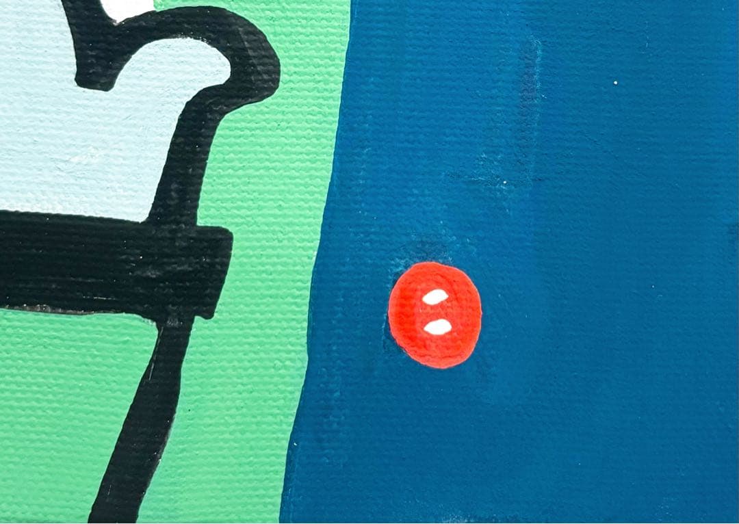 【F6号】手描き　畦地梅太郎【山の家族】 人気　代表作　サイン　落款　額縁