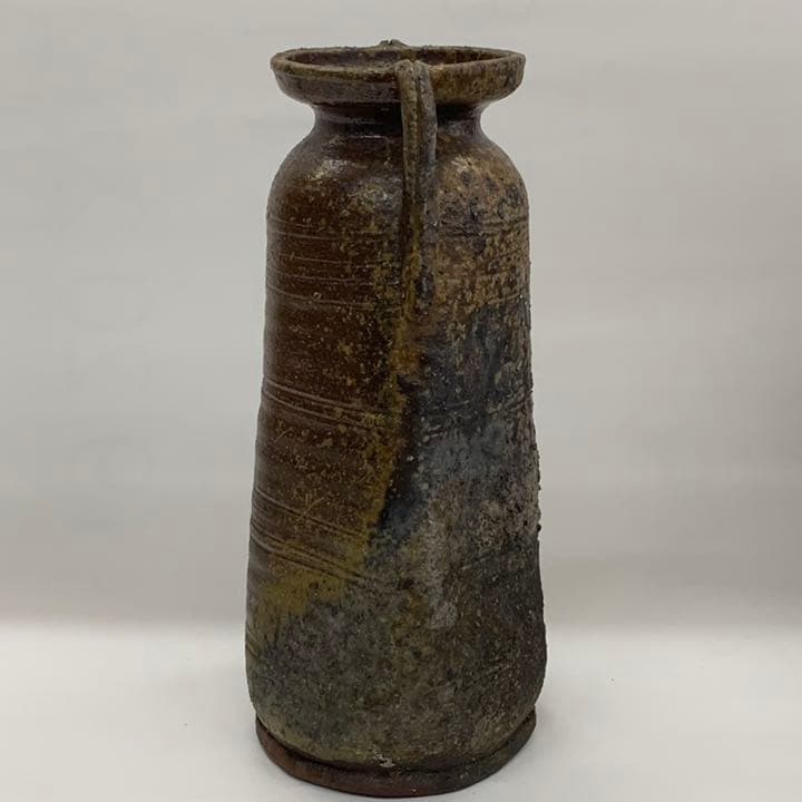 【花入10】常滑1（耳付）二代素三　高さ24.5㎝