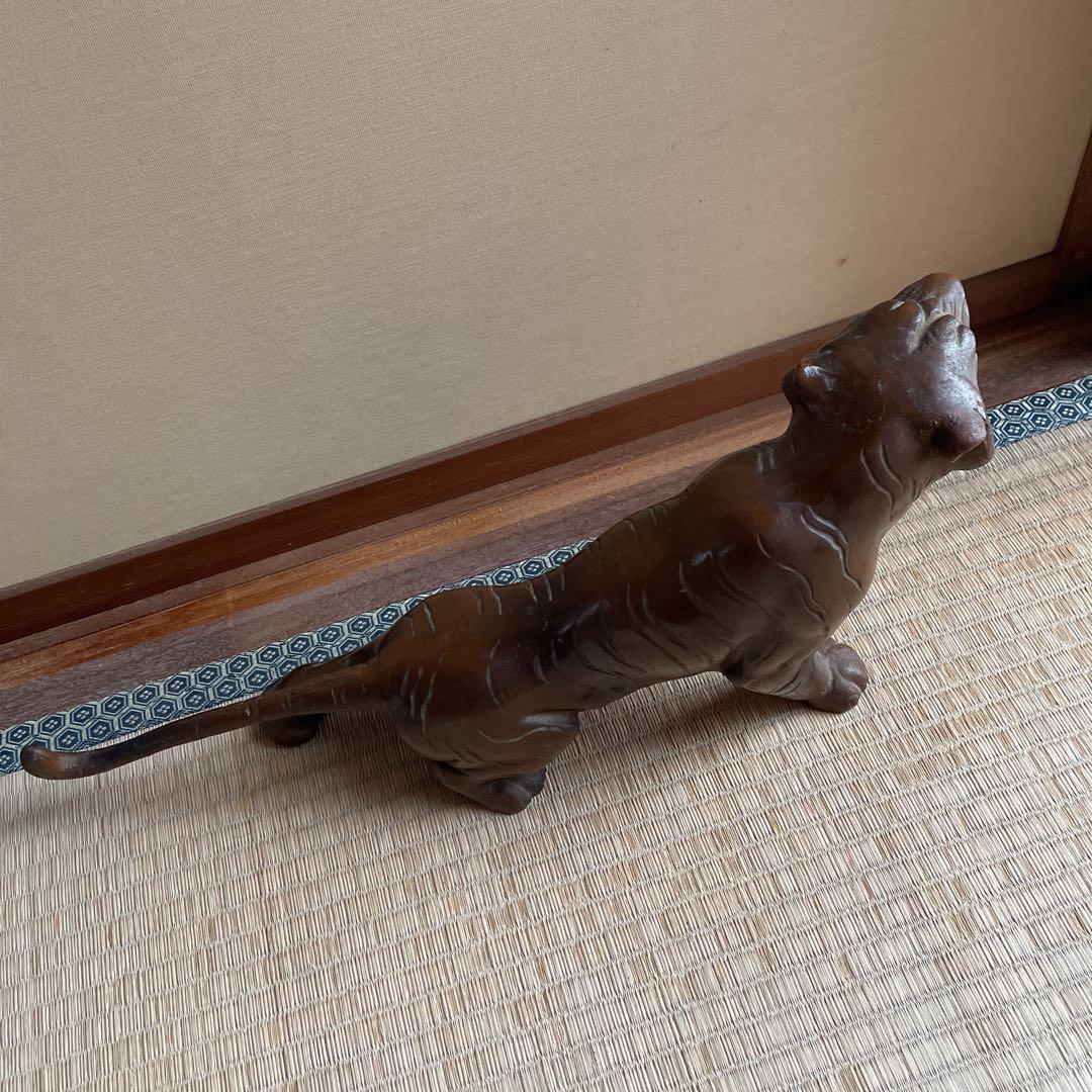 虎　ヒョウ　置き物　古美術