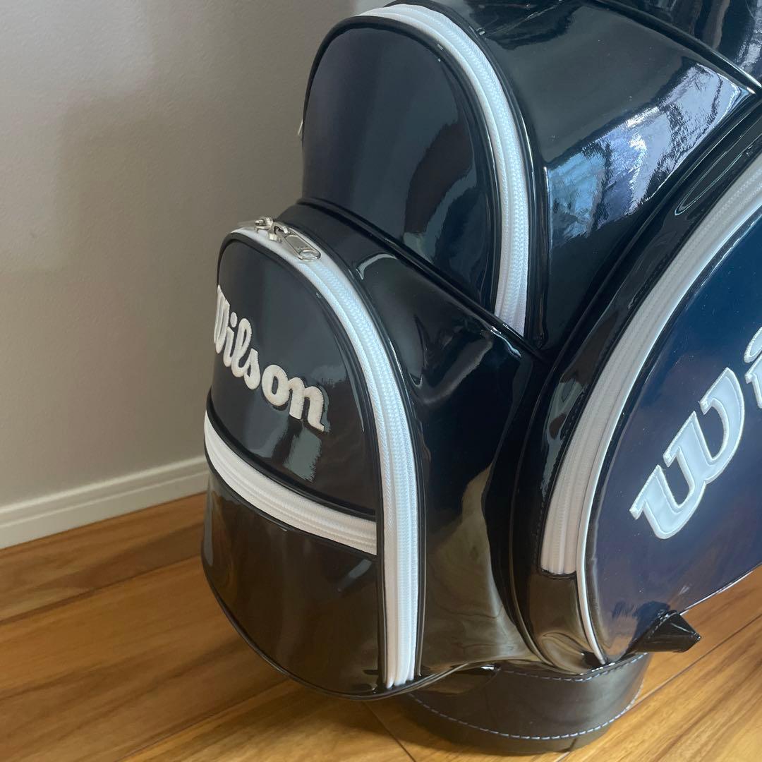 ＊未使用品＊ Wilson ウィルソン ゴルフバッグ キャディバッグ ネイビー