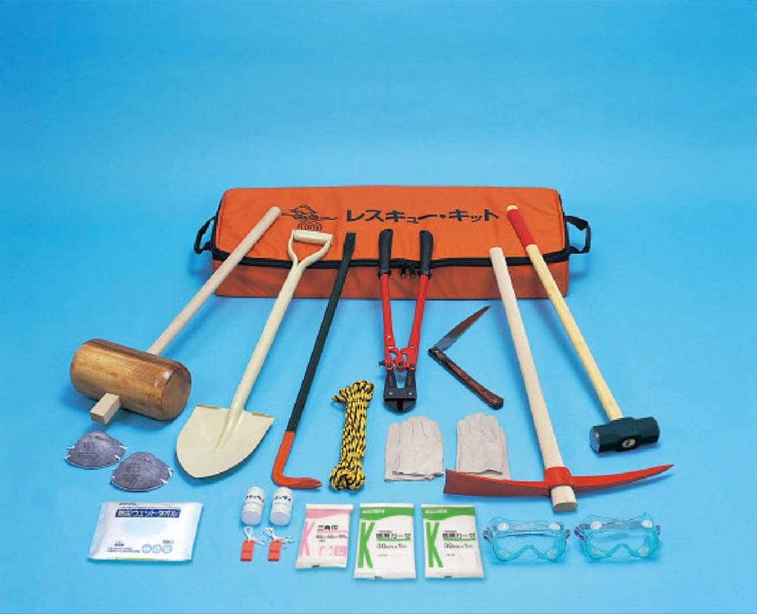レスキューキットbox型（非常用持ち出しセット）　救助工具セット