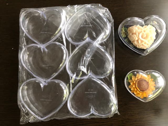 ソープカービング作品用ハート型ケース（大30個 小60個） 計90個