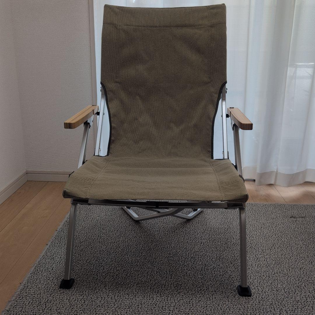 【状態良好】 peak 折りたたみローチェア30 カーキLV-091KH