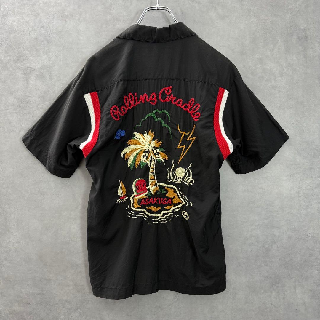 ROLLING CRADLE ローリングクレイドル ボーリングシャツ ブラック