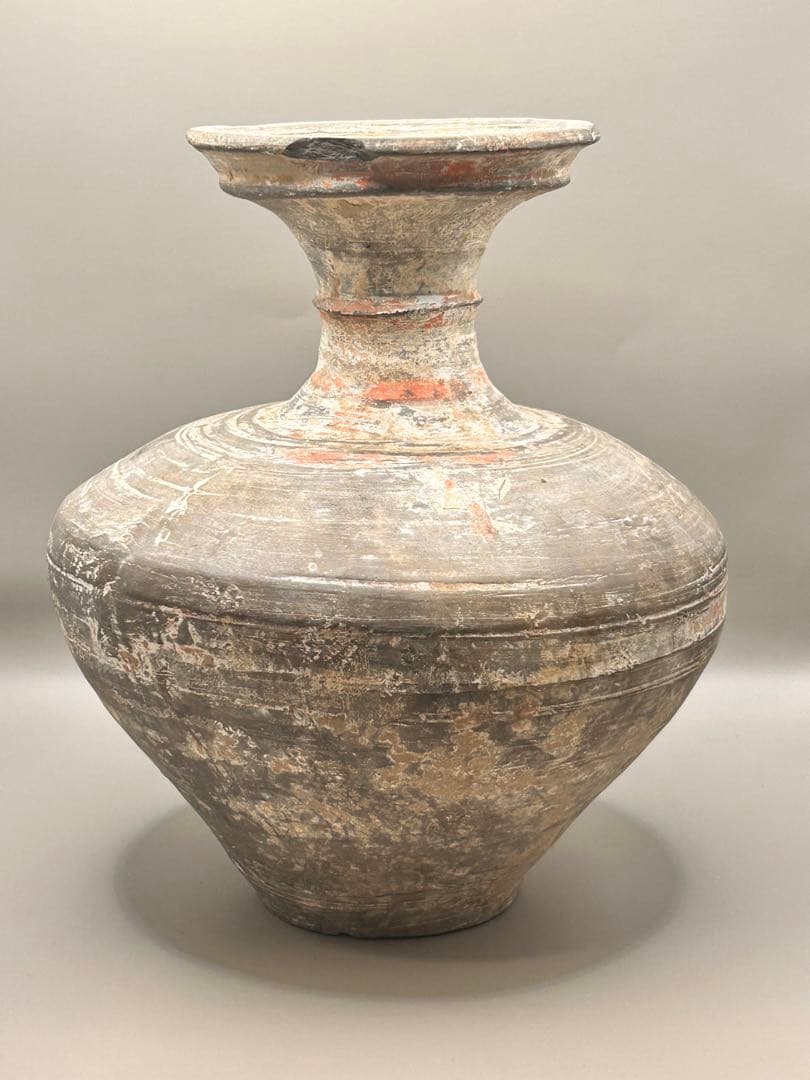 美術品　唐加彩陶瓶　骨董品　陶芸　花瓶　土器　長頸壺　李朝　花瓶　徳利　出土