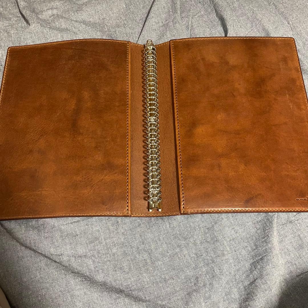 【新品】　ルーズリーフ a4 本革