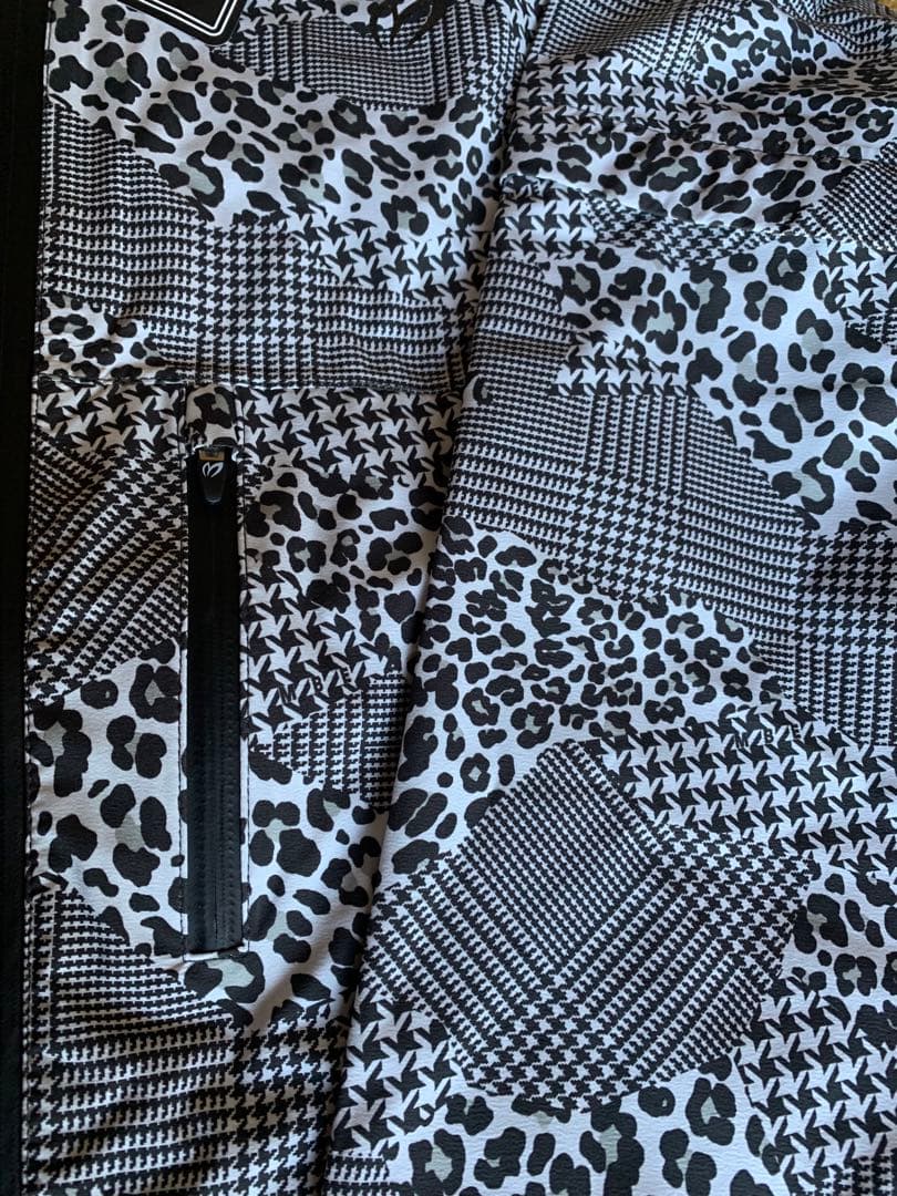 マスターバニー グレンレオパード柄レインウェア 上下セットアップ サイズ5