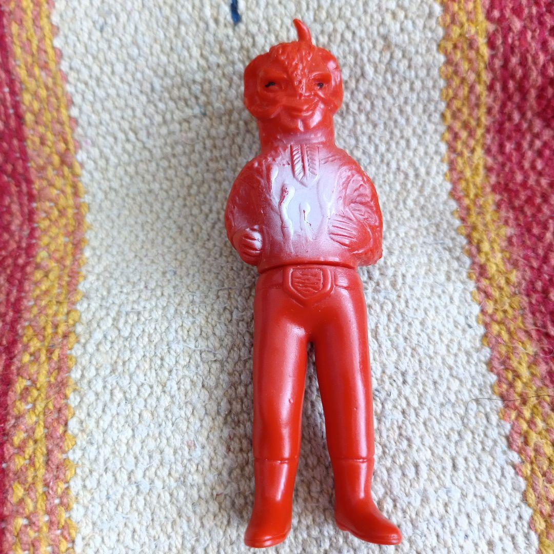 き*ん様 ★旧バンダイ★仮面ライダー★ソフビ人形★ミニ★人喰い　サラセニアン★赤