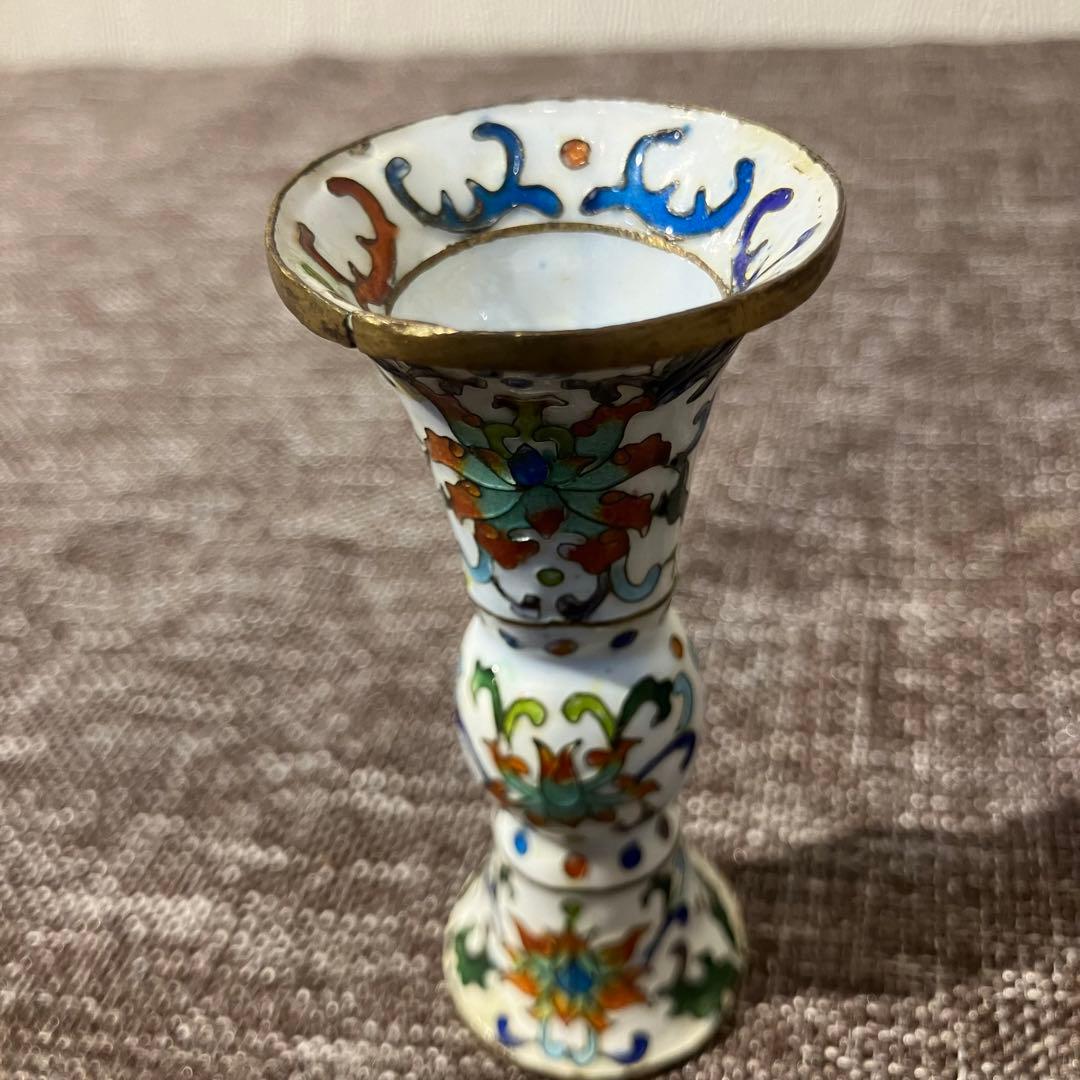 七宝焼　琺瑯　尊式　古藝斎蔵　奈良　蔵出し　骨董　古玩　有線七宝　古七宝　貴重