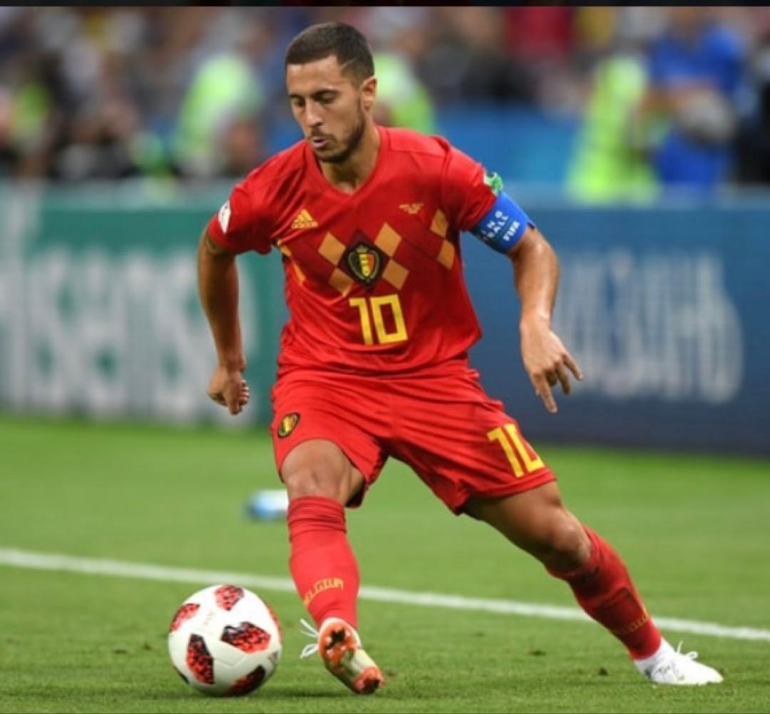 adidas ベルギー代表　アザール　サッカーシャツ XL レッド 10番