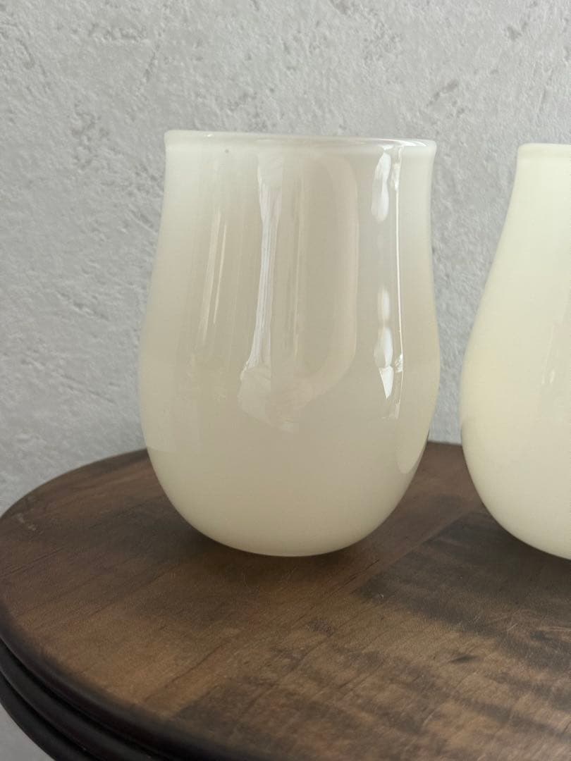 黒川登紀子 アイボリーグラス 2個セット 未使用品