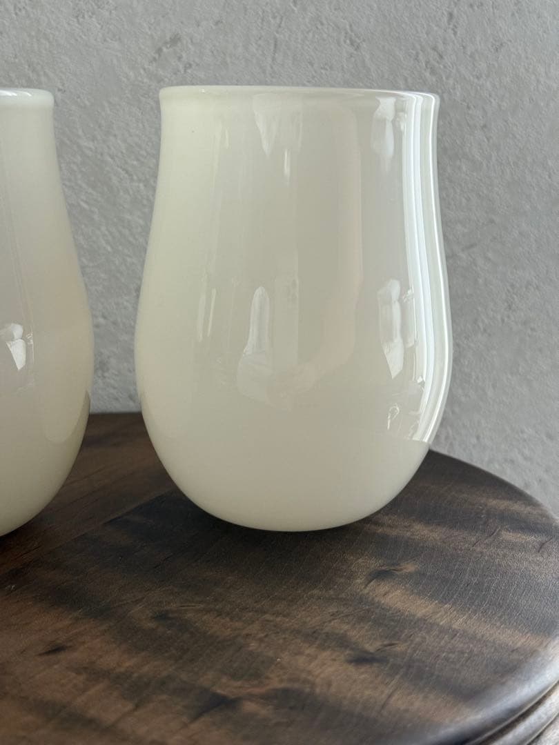 黒川登紀子 アイボリーグラス 2個セット 未使用品