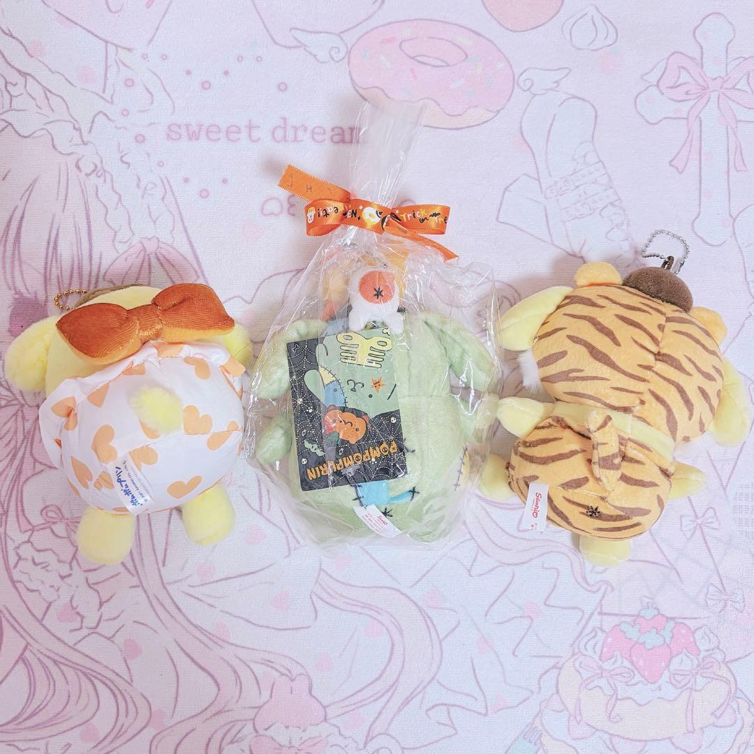 サンリオ　ポムポムプリン ハロウィン フランケンシュタイン マスコット　寅　3点