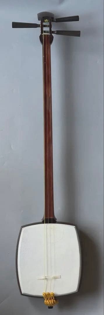 三味線　中竿　皮破れ無し　撥・ハードケースなど付属品多数