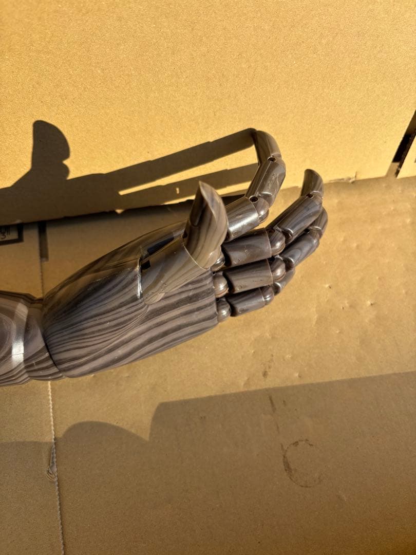 女性用 マネキン トルソー 可動式腕付きスタンド付きベージュ針打ち可