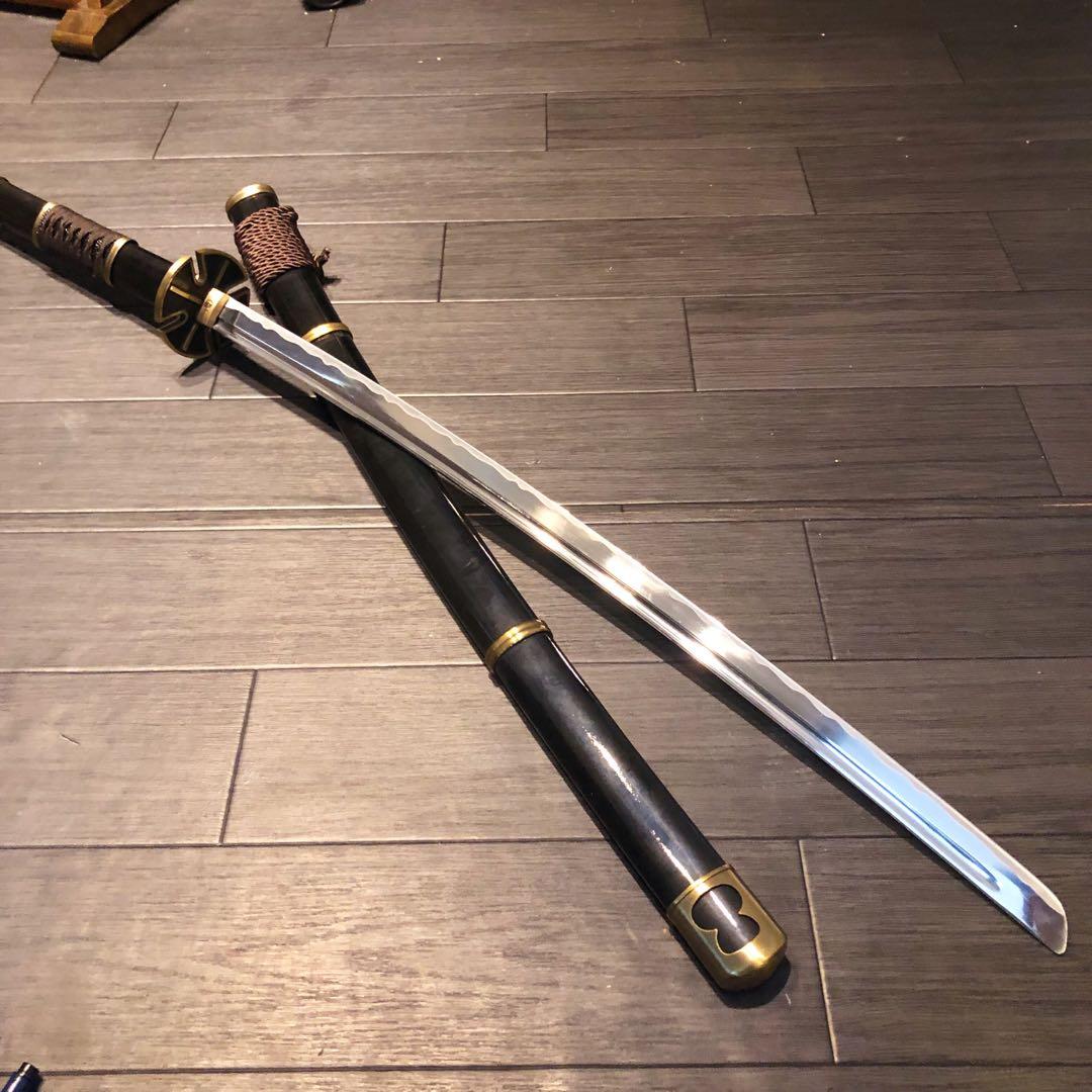 模造刀　刀　雪走　鬼徹　虎徹　黒漆拵え　ワンピース