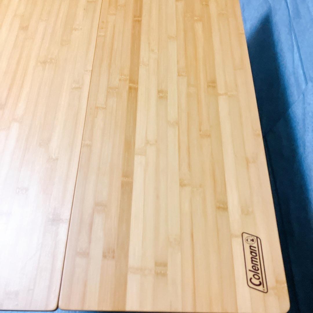【極美品】Coleman バンブーラウンジ テーブル100 アウトドア用品