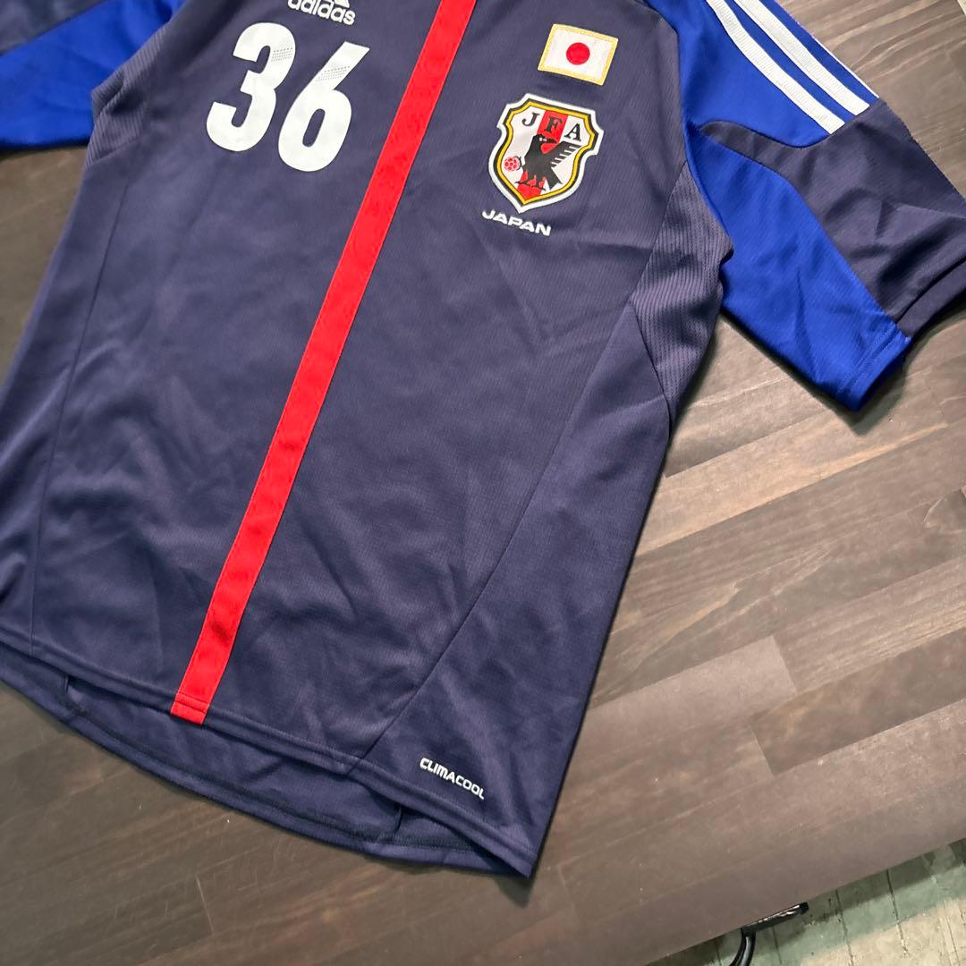8SM1 adidas 日本代表ユニフォーム　サッカー　Tシャツ　サイン入り古着