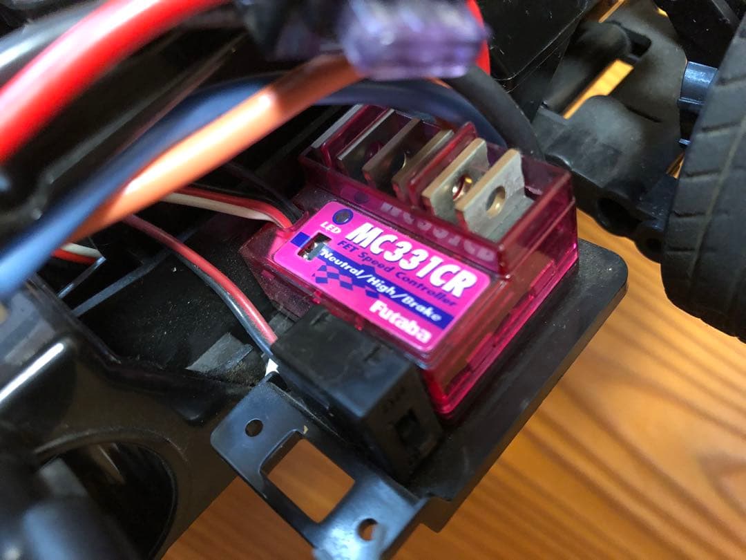 フタバ2PL-2.4Gプロポセット搭載、タミヤM05ミニクーパー赤