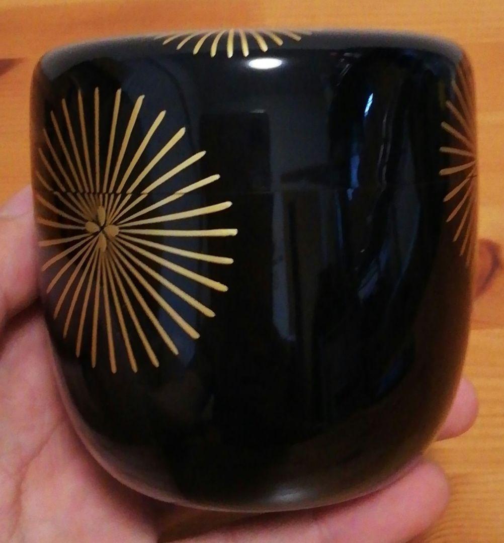 川上閑雪書付　作家物　唐松　蒔絵　棗　共箱　茶道具