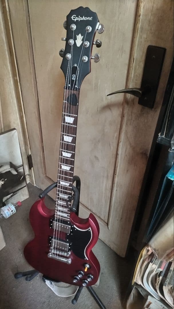【マホガニー】Epiphone SG エレキギター バーガンディ(ワインレッド)