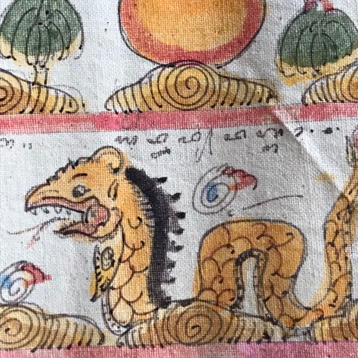 インドネシア　バリ島カマサン絵画様式　バリ暦(オトナン)カレンダー