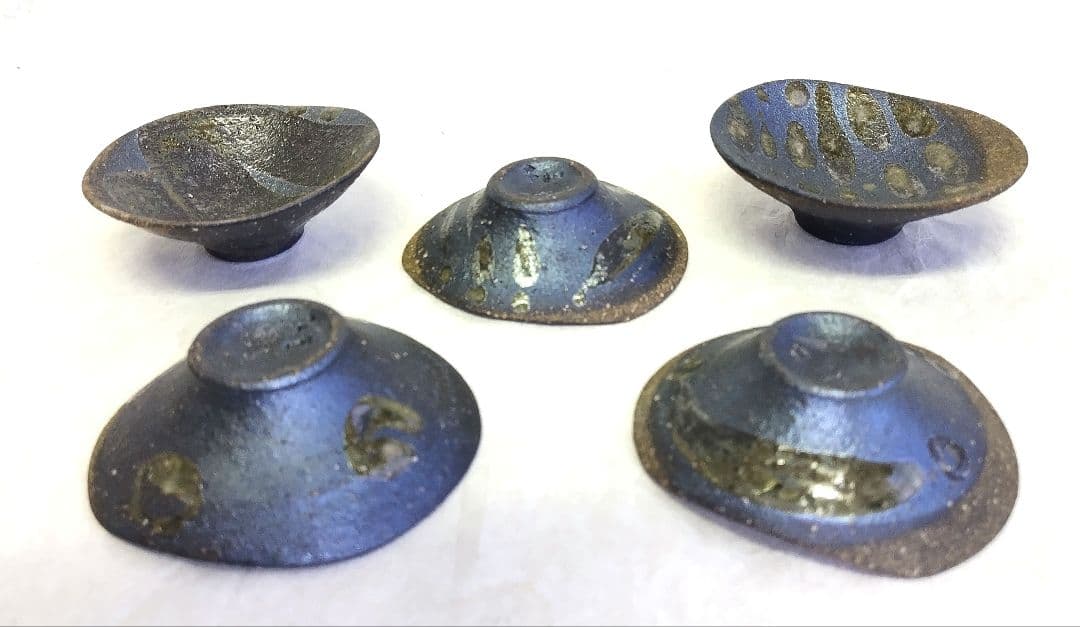 高台線文皿(一客) 高台小皿(五客)セット 未使用 新品同様