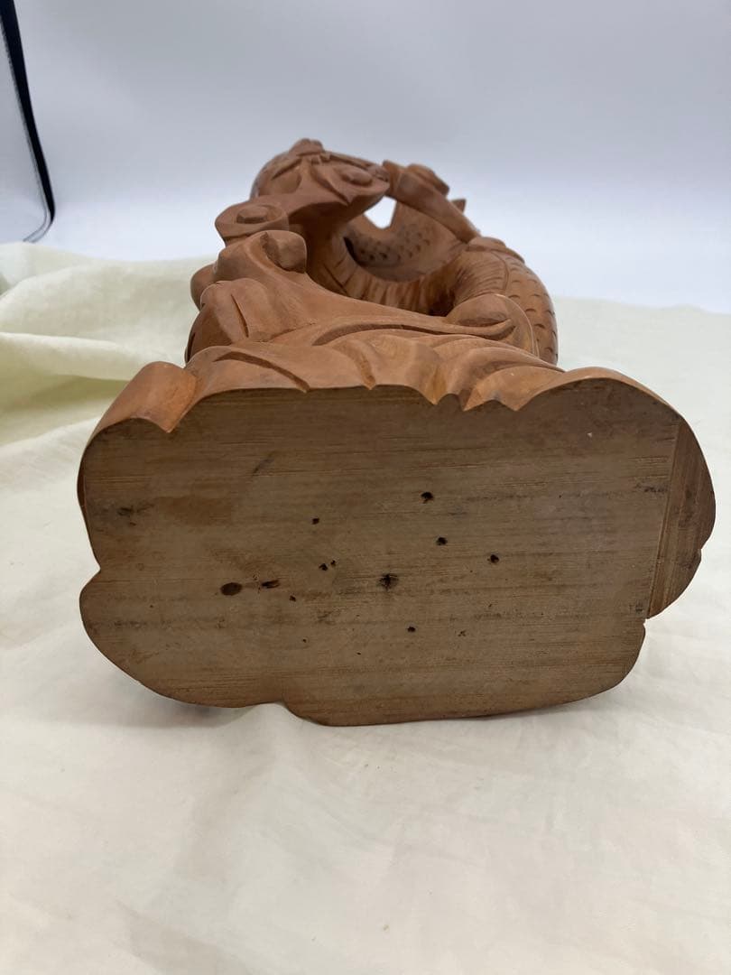 龍神 木彫り 龍の干支 置き物 龍 開運　和風置物 ドラゴン　約45cm 竜