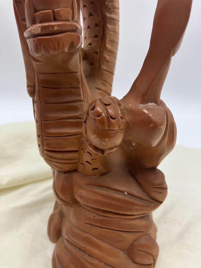 龍神 木彫り 龍の干支 置き物 龍 開運　和風置物 ドラゴン　約45cm 竜