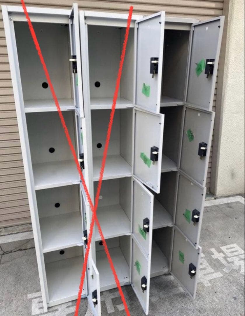 【大阪】ラスト1台 鍵付き スチールロッカー グレー