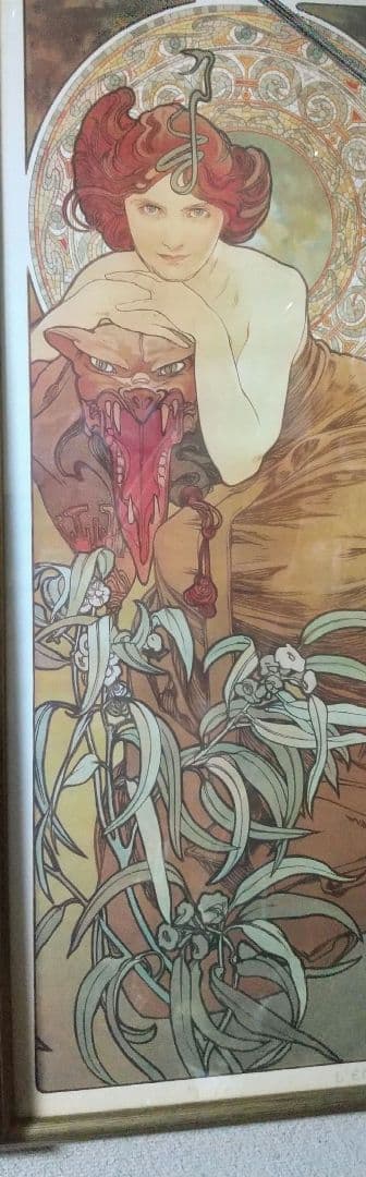 プラハ直輸入 ミュシャ 三大美人画日本未販売 絵画本 チラシのおまけ付きセット