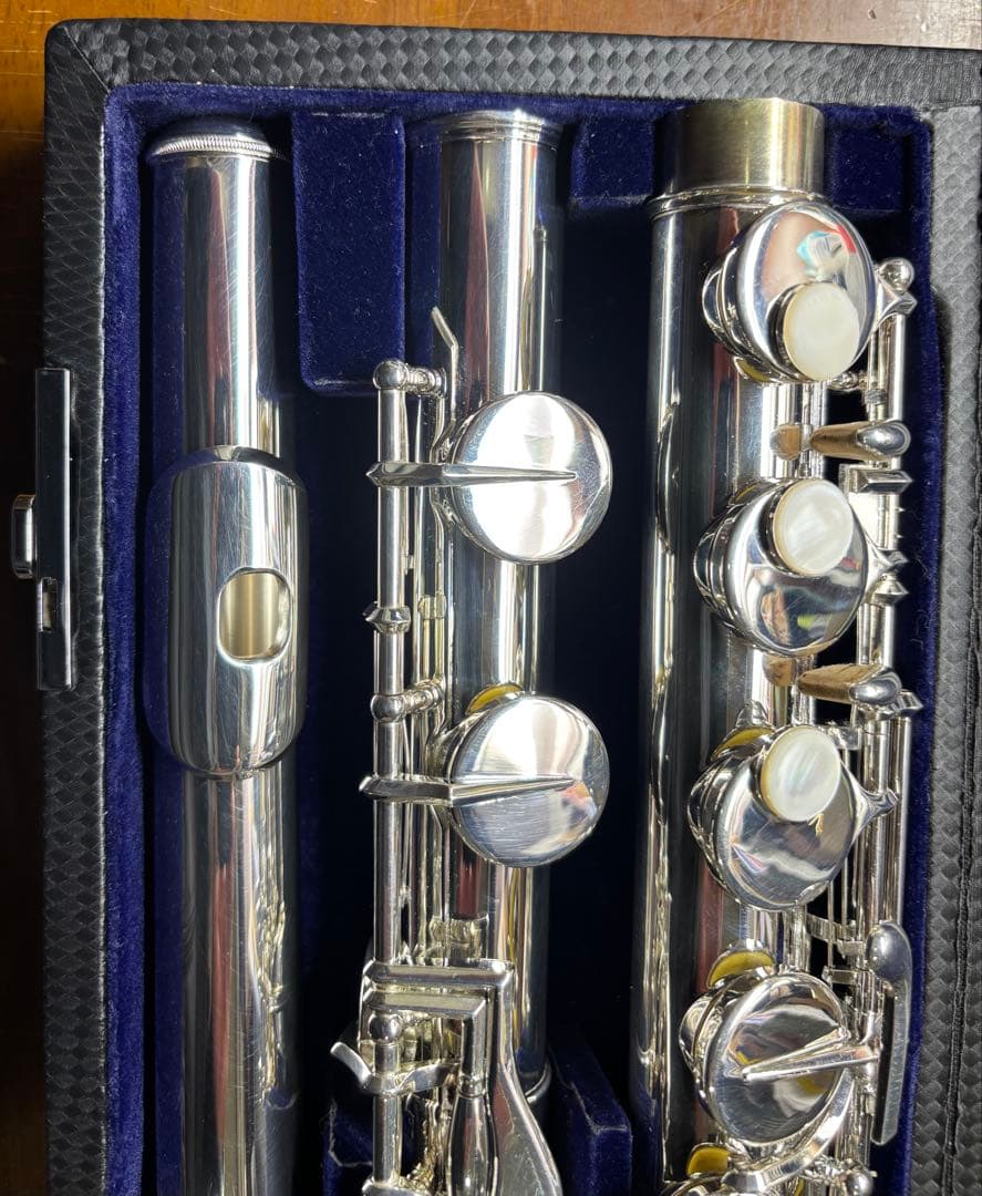 頭部菅銀製アルトフルート