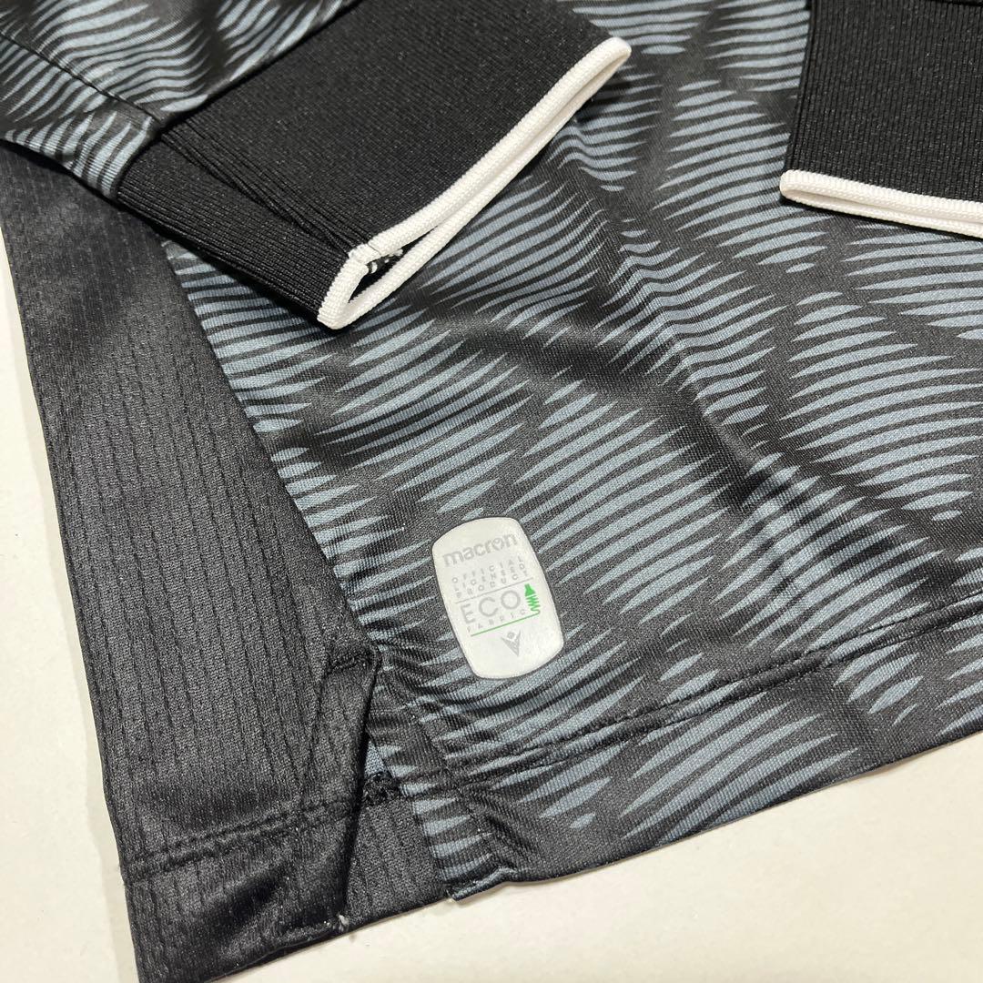 macron レクサム 長袖ユニフォーム Sサイズ 黒 アウェイ