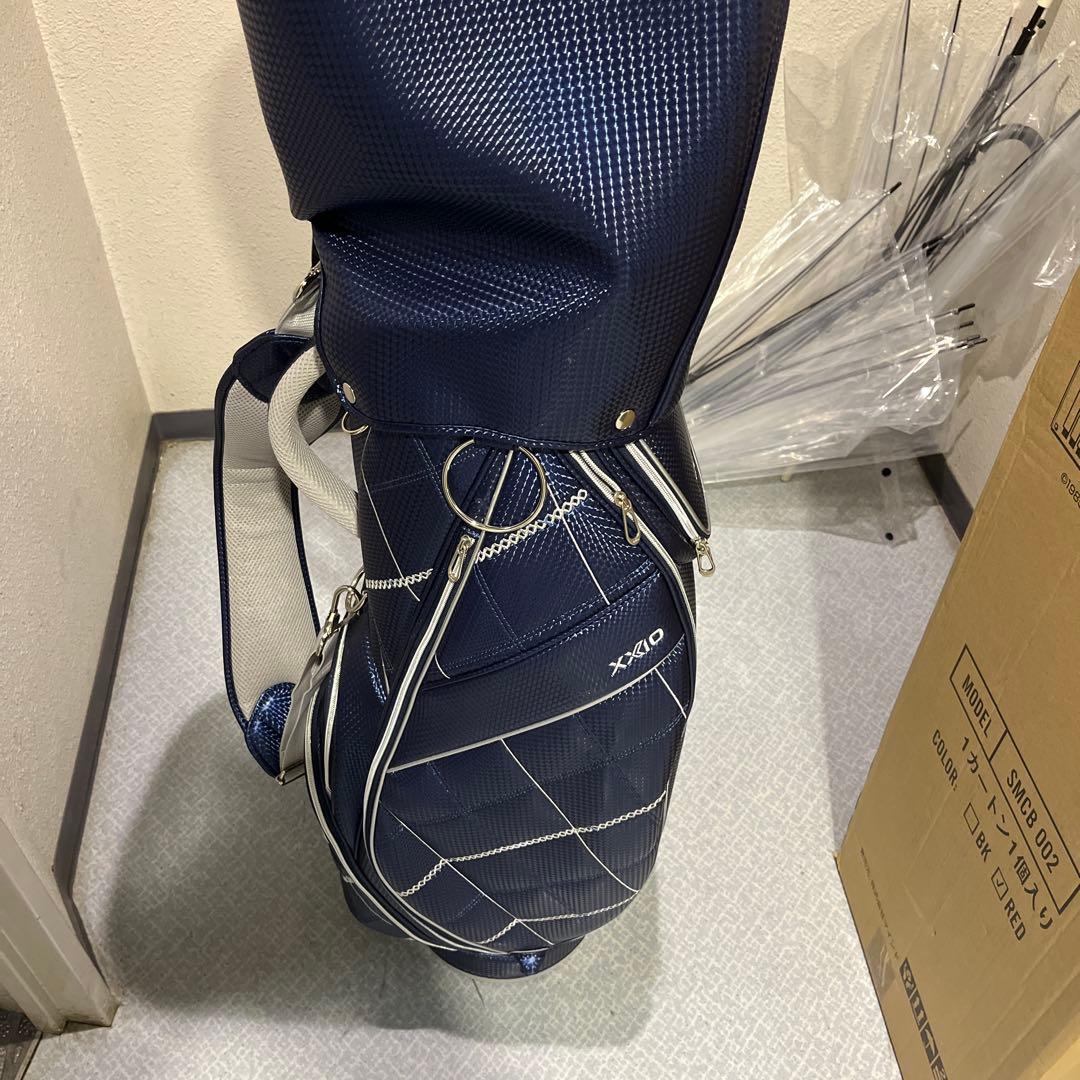 XXIO ゴルフクラブバッグ ネイビー チェック柄
