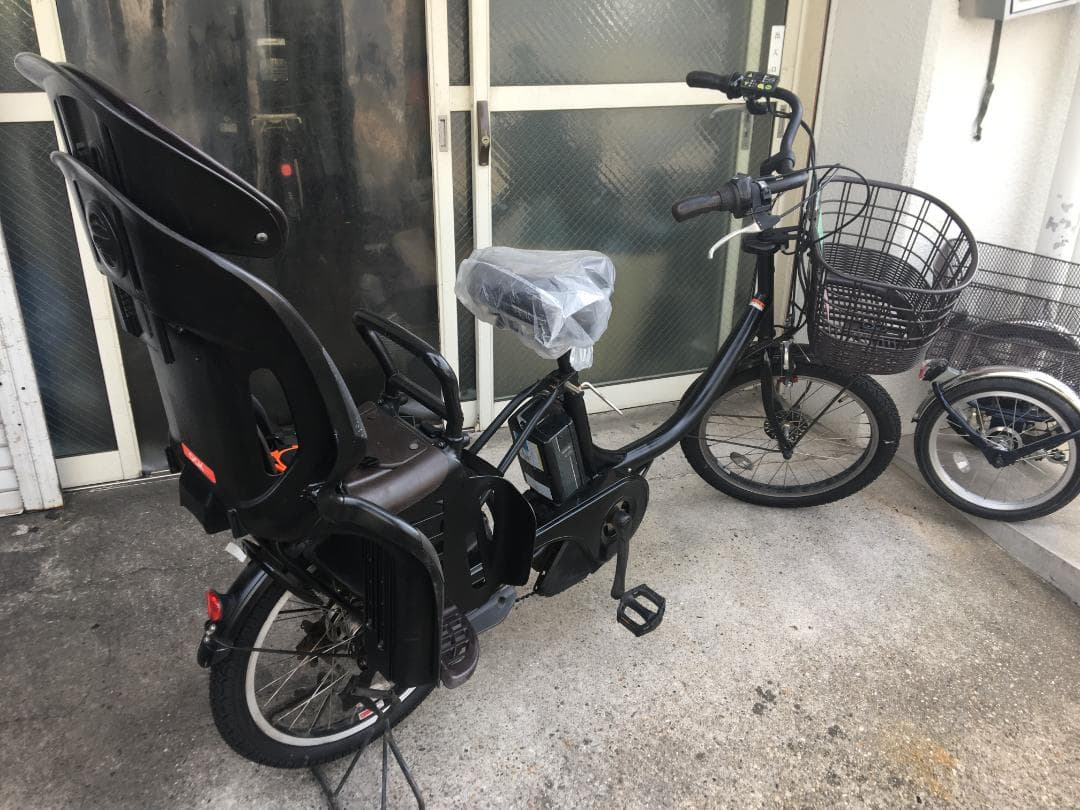 地域限定送料無料　パスバビー　子供乗せ　12,3AH　黒　神戸市　電動自転車