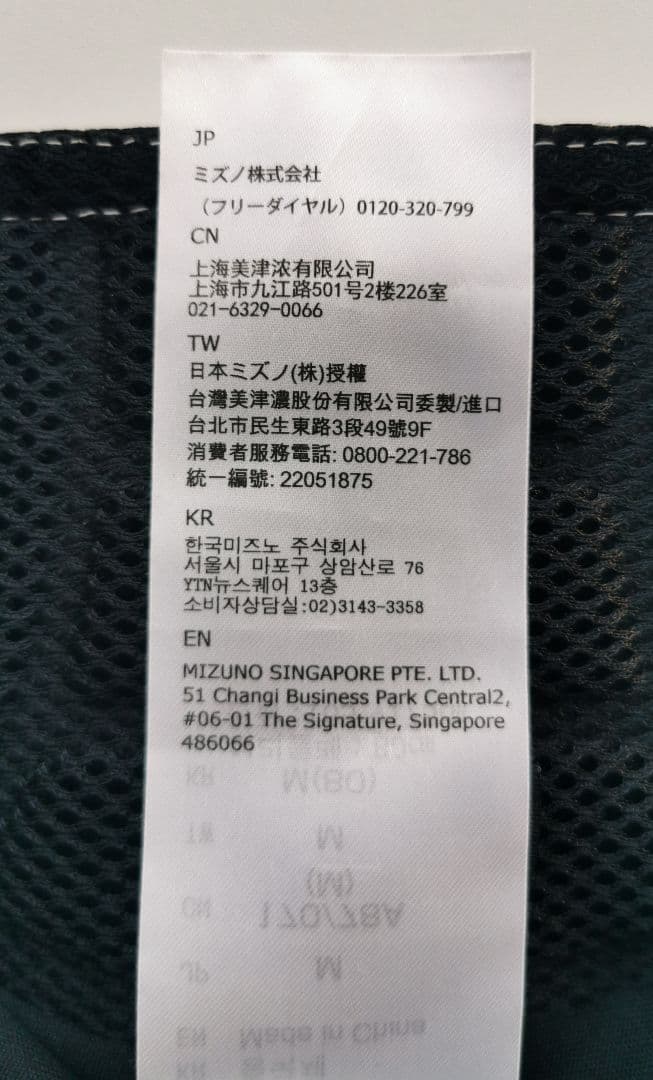 MIZUNOスノーボードパンツ ホワイトとグリーンストライプ 男性用M