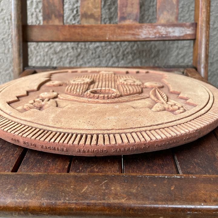 レア物★60's～70'sネイティブアメリカン　カチナ彫刻の壁掛けアンティーク