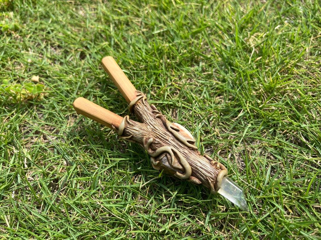 ペルー産＊クリスタル・ルチルクォーツ・貝〜セルフクリペ