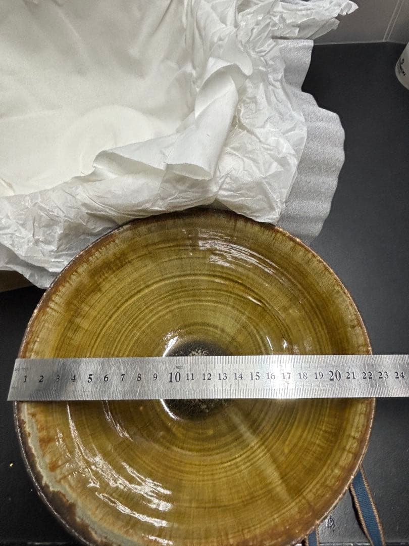 【未使用品】京焼 澤村陶哉造 刷毛目灰被り 音羽山麓 陶芸 陶哉造 陶器 鉢