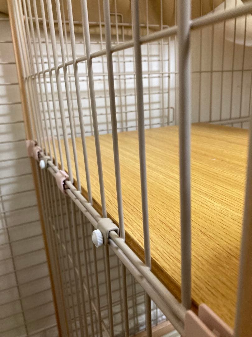 【Hachi】キャットケージ 二段構造 ナチュラルウッド