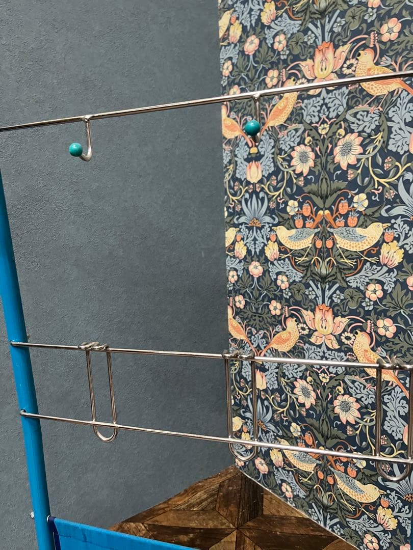 青 ハンガーラック レトロポップ インテリア アンティーク 当時物 昭和レトロ