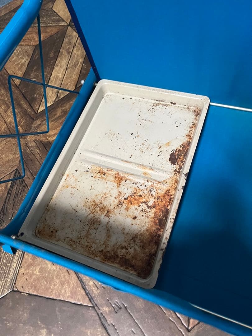 青 ハンガーラック レトロポップ インテリア アンティーク 当時物 昭和レトロ