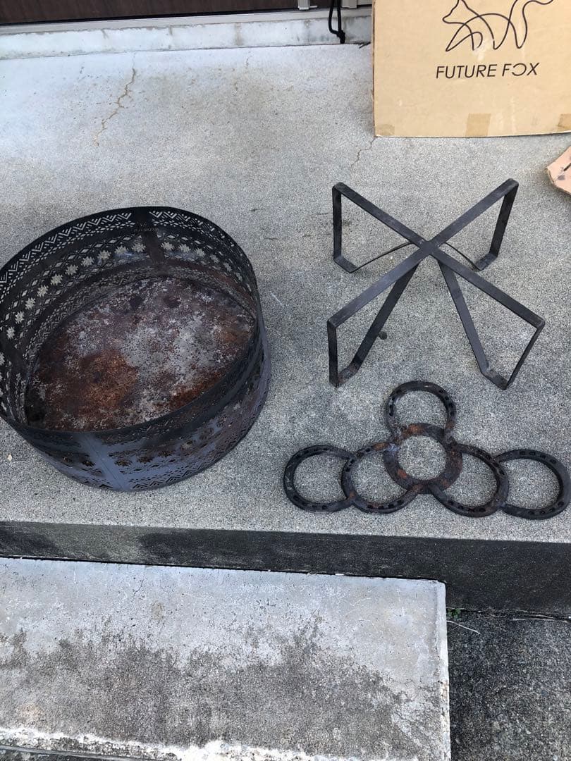 FUTURE FOX NAVAJO 焚き火台　シート　収納袋トングセット