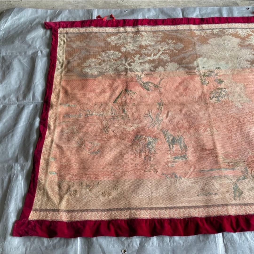 ゴブラン織 タペストリー ラグ 壁掛け 大型 特大 風景 インテリア レトロ