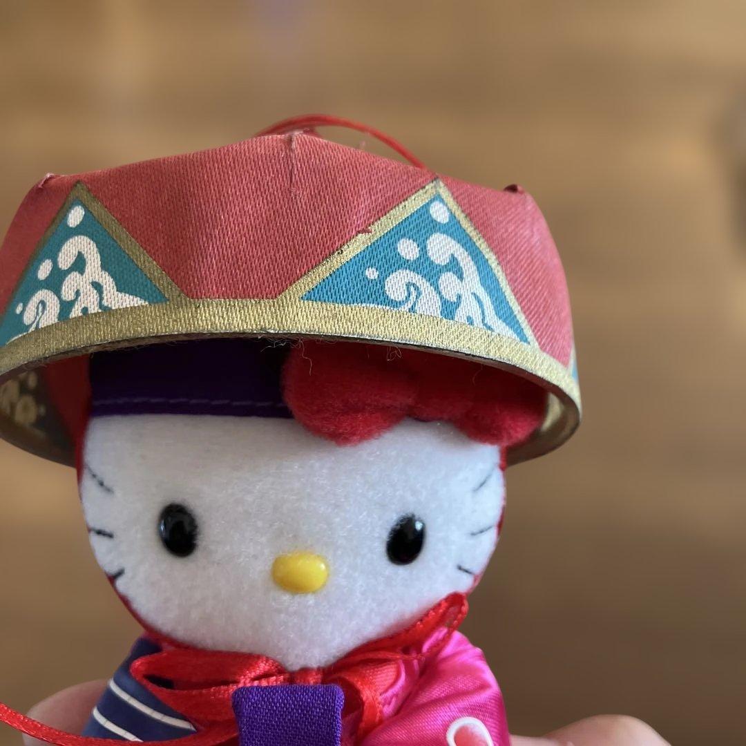 レア！ご当地キティマスコット 沖縄限定 花笠ver. ハローキティ ぬいぐるみ