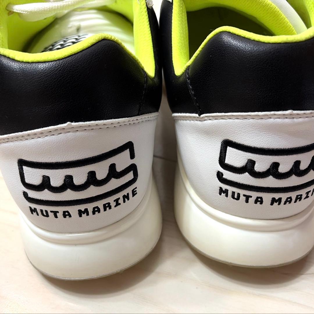 1回使用　正規品　MUTA MARINE ゴルフシューズ 黒/白/黄緑