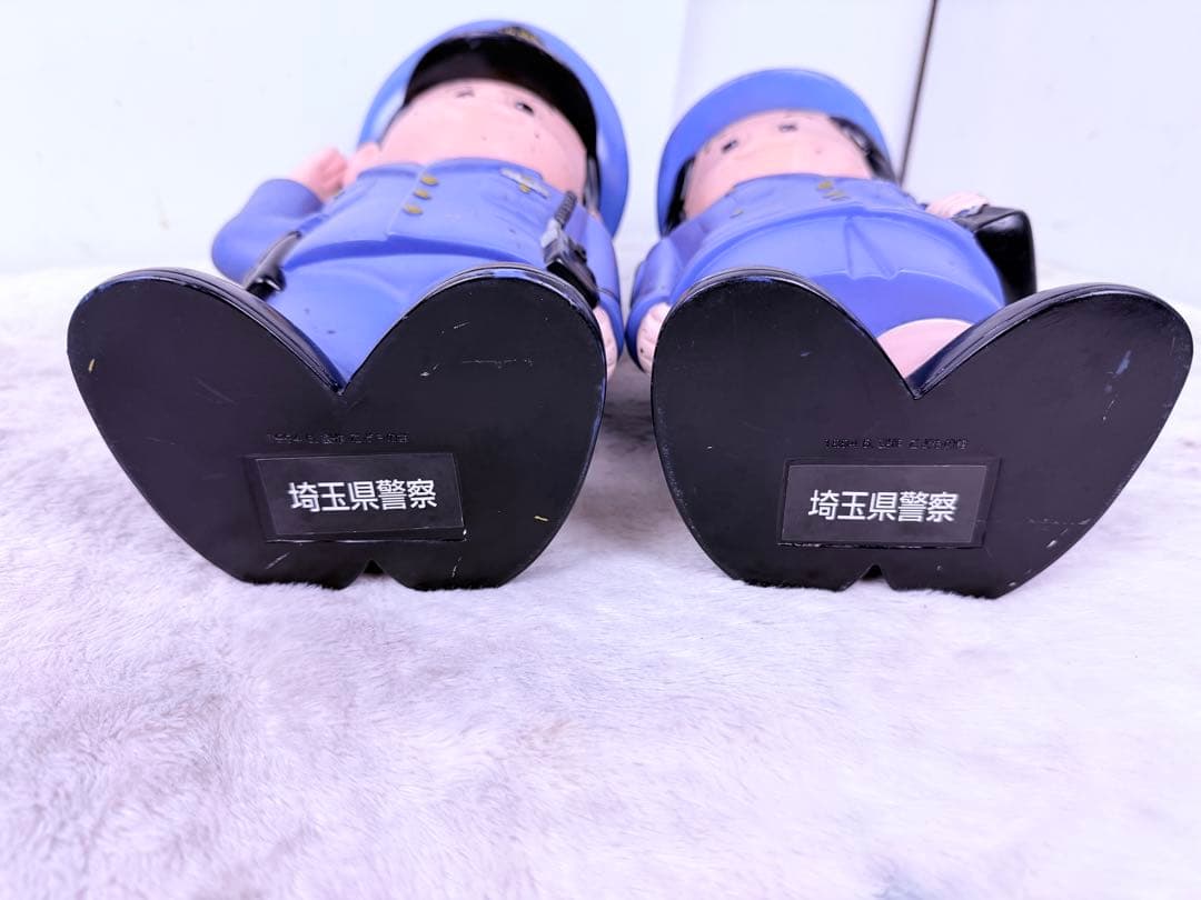 激レア！ 37cm 埼玉県警察 警察官 婦人警官 2体セットおまわりさん人形