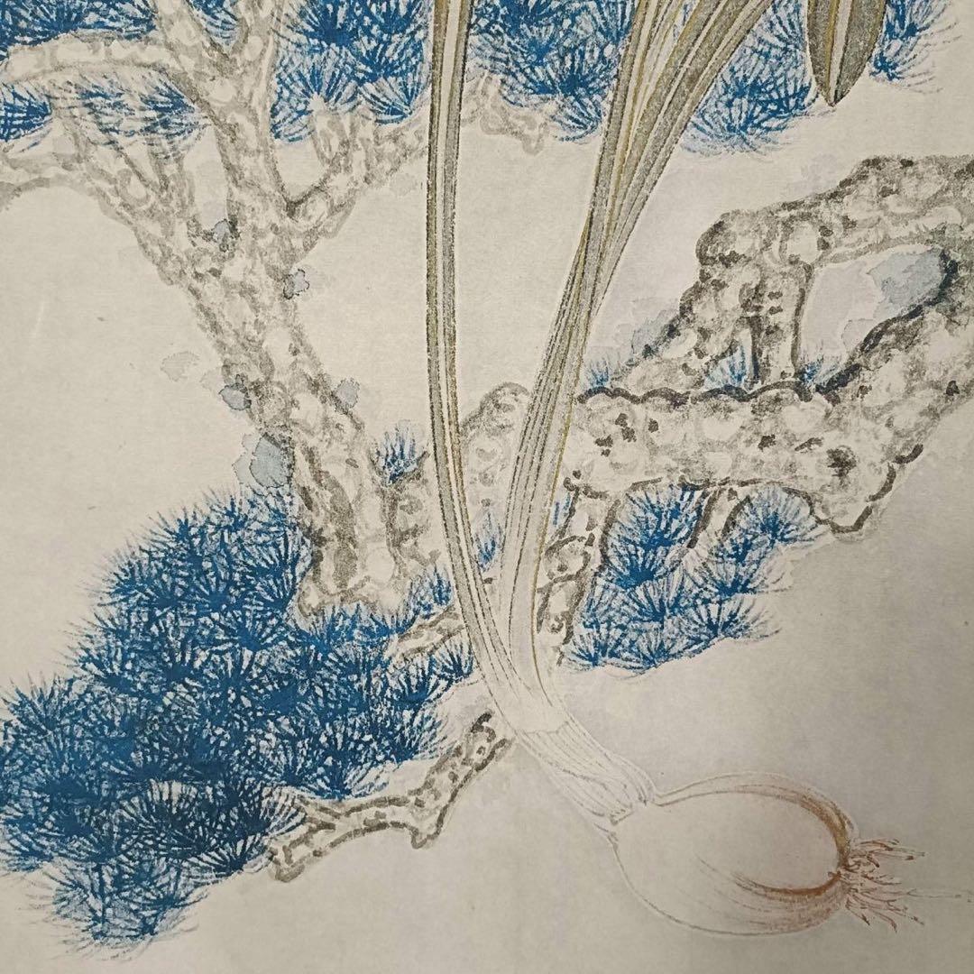 張大千 花卉画 掛け軸 中堂 花卉図 中国画 サイズ：70×173cm