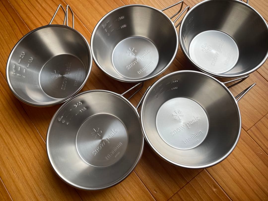  peak チタンシェラカップ 5個セット