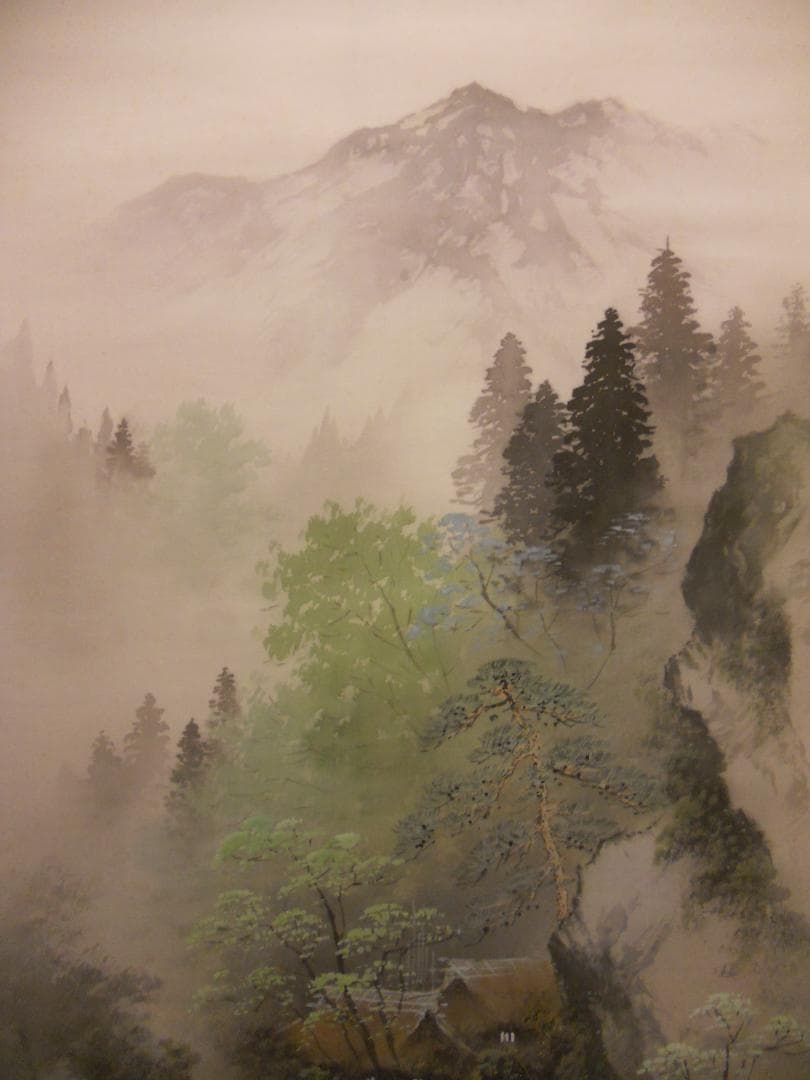 掛け軸 小島光径 『 山渓 』 絹本 希少 軸装 茶道具 掛軸 美品 です。